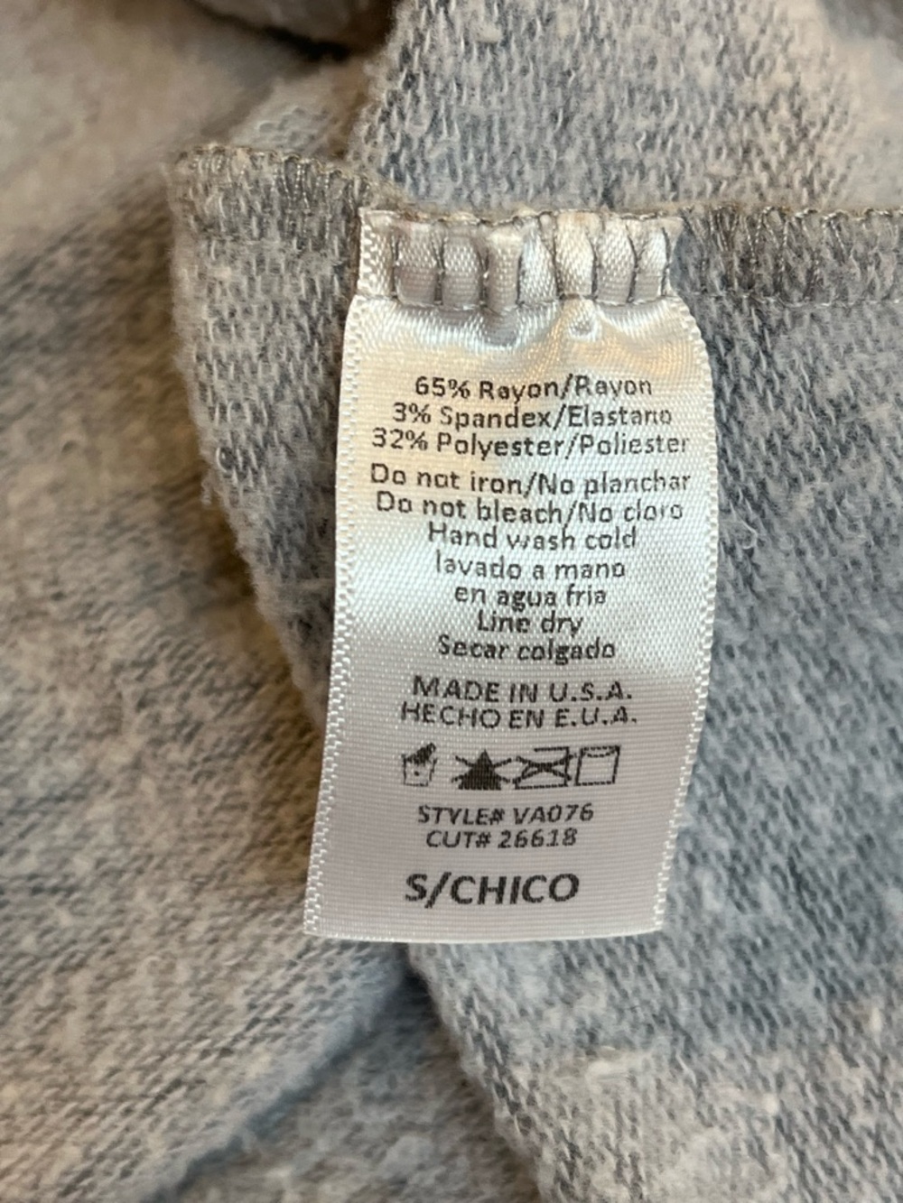 Vintage Havana Light Gray Hooded Sweatshirt/Hoodie - Picture 3 of 3
